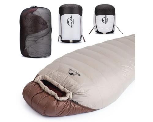 Спальний мішок Naturehike Snowbird NH20YD001 натуральний пух L Brown 720 g (6927595761304)