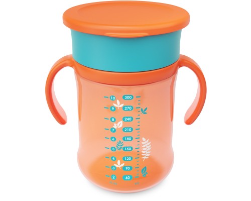 Поїльник-непроливайка Baboo 360°, 300 мл, 6+ міс (Safari / помаранчева) (8-134)