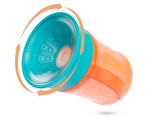 Поїльник-непроливайка Baboo 360°, 300 мл, 6+ міс (Safari / помаранчева) (8-134)