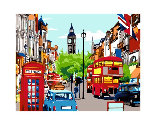 Картина по номерам Rosa Start London Street 35 х 45 см (4823098531494)