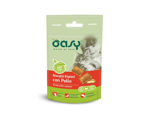 Ласощі для котів OASY TREATS з куркою 60 г (8053017343167)