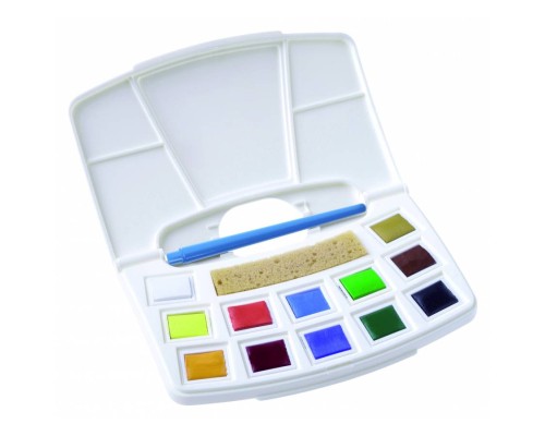 Акварельні фарби Royal Talens Art Creation Pocket box Muted Colours 12 кольорів в кюветах пензлик і спонж (8712079408794) Акварельні фарби Royal Talens Art Creation Pocket box Muted Colours 12 кольорів в кюветах пензлик і спонж (8712079408794)