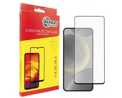 Скло захисне Dengos Full Glue Samsung Galaxy S24 (black) (TGFG-351)