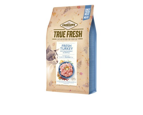 Сухий корм для кішок Carnilove True Fresh Cat Turkey з індичкою 4.8 кг (8595602561469)