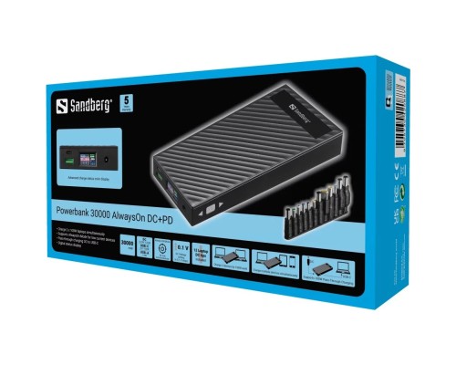 Батарея універсальна Sandberg 30000mAh PD/100W, DC/3-24V/120W, QC/3.0 (420-88) 