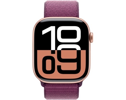 Смарт-годинник Apple Watch Series 10 GPS 46mm Rose Gold Aluminium Case with Plum Sport Loop (MWWV3QH/A)