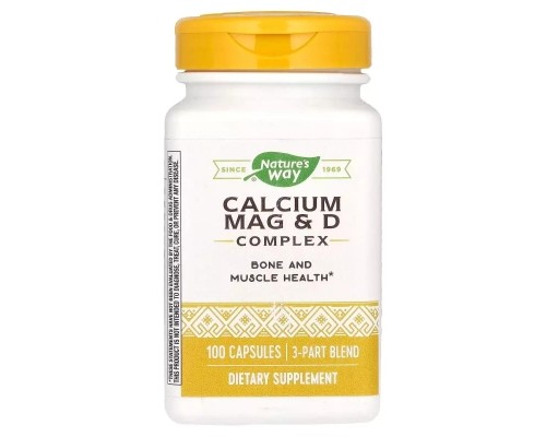 Вітамін Nature's Way Комплекс кальцій, магній та вітамін D, Calcium Mag & D Complex, 100 к (NWY-41420)