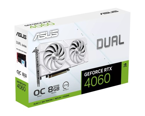 Відеокарта ASUS GeForce RTX4060 8Gb DUAL OC WHITE EVO (DUAL-RTX4060-O8G-EVO-WHITE)