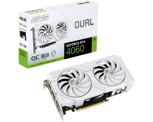 Відеокарта ASUS GeForce RTX4060 8Gb DUAL OC WHITE EVO (DUAL-RTX4060-O8G-EVO-WHITE)