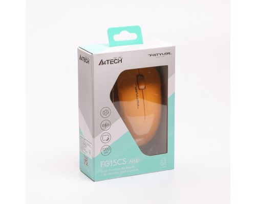 Мишка A4Tech FG15CS Air2 Wireless Yellow (4711421001236)