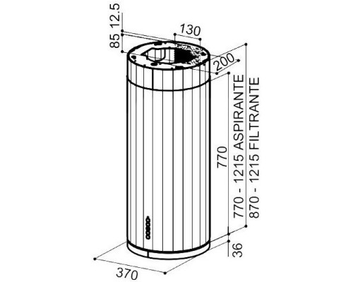 Витяжка кухонна Faber Corinthia Isola Ev8+ Wh Matt/Ts A37 (110.0456.219)