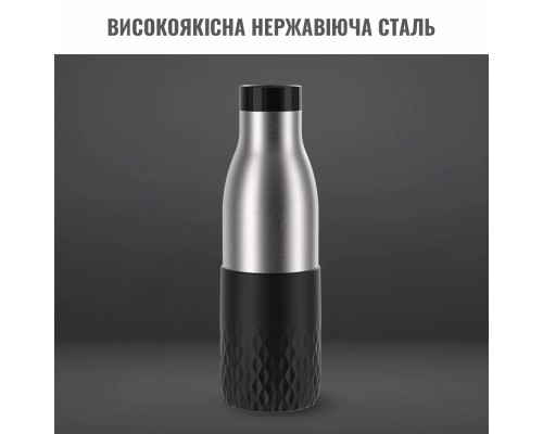 Термос Tefal Bludrop, 700мл, нержавіюча сталь, чорний (N3111110)