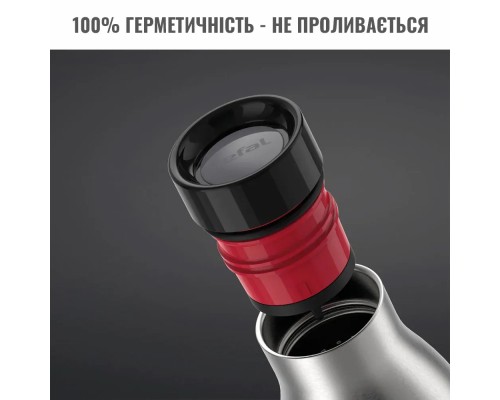 Термос Tefal Bludrop, 700мл, нержавіюча сталь, чорний (N3111110)