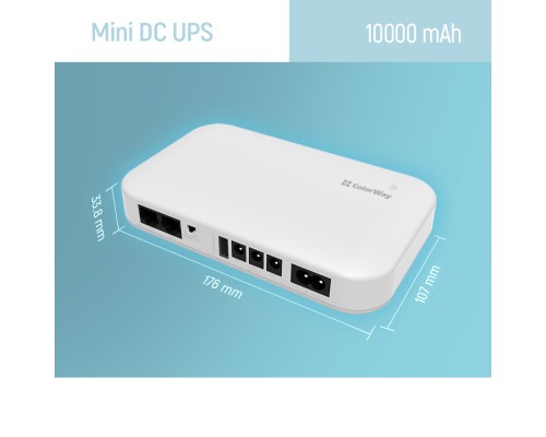 Пристрій безперебійного живлення ColorWay CW-PB100LI3WT 10000mAh 21W (CW-PB100LI3WT)