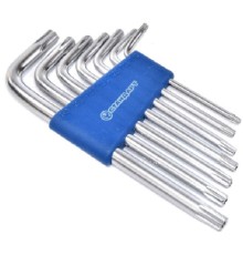 Ключ Стандарт TORX Г-подібний з отвором 7шт. (TKS0701)