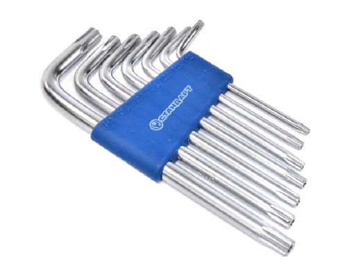 Ключ Стандарт TORX Г-подібний з отвором 7шт. (TKS0701)
