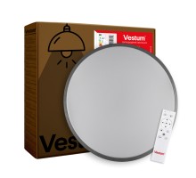 Світильник Vestum RING матовий 30W 395*60мм 4000К срібний (VS-90070)