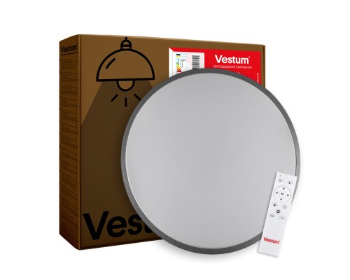 Світильник Vestum RING матовий 30W 395*60мм 4000К срібний (VS-90070)
