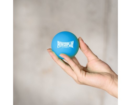 Масажний м'яч PowerPlay PP-4354 Silicone Lacrosse Ball (6.3см) Синій (PP-4354_Blue)