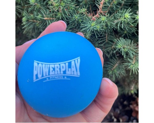 Масажний м'яч PowerPlay PP-4354 Silicone Lacrosse Ball (6.3см) Синій (PP-4354_Blue)