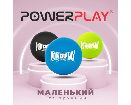 Масажний м'яч PowerPlay PP-4354 Silicone Lacrosse Ball (6.3см) Синій (PP-4354_Blue)