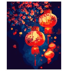 Картина по номерам Santi Японські ліхтарики, 40*50см, LED (955083)