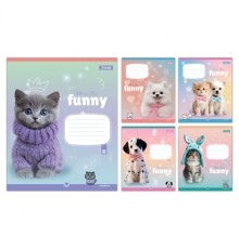 Зошит 1 вересня Funny Pets А5 12 аркушів клітинка (768208)