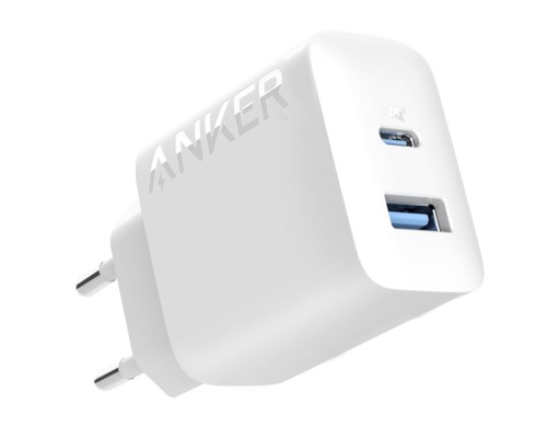 Зарядний пристрій Anker PowerPort 20W USB-C + USB-A White (A2348G21)