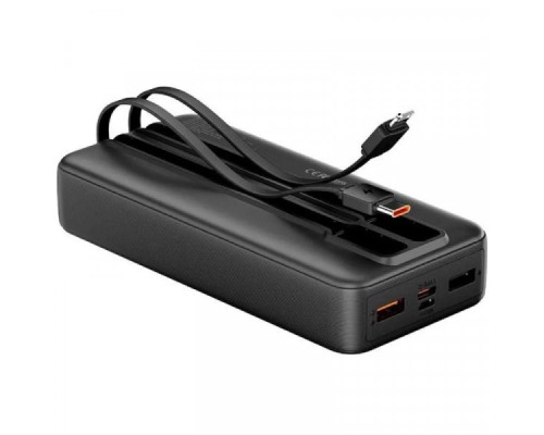 Батарея універсальна Vention 20000mAh 22.5W 3A PD, Built-in USB-C+Lightning Cables, Black (FHPB0)