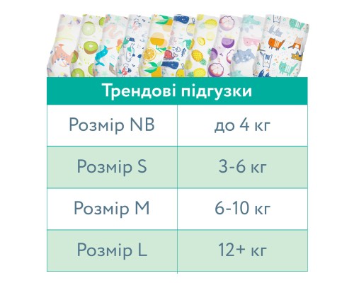 Підгузки Offspring Willy the Whale, розмір M, 6-10 кг, 42 шт. (DP-OI-FAT-M42P-WTW)