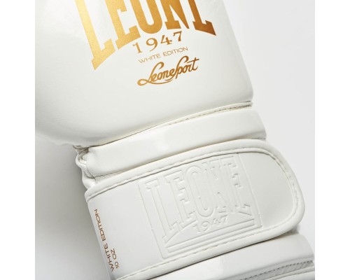 Боксерські рукавички Leone GN059W White/Gold 12 унцій (GN059W_White_12oz)