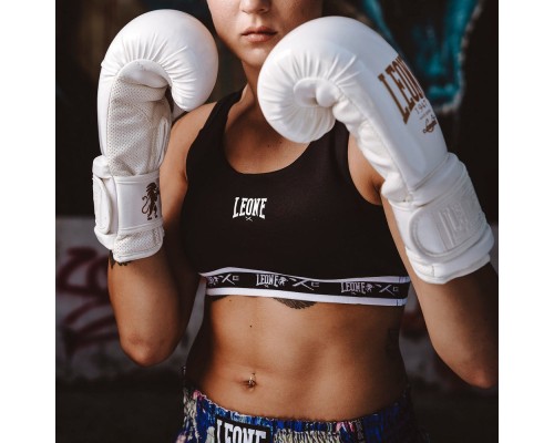 Боксерські рукавички Leone GN059W White/Gold 12 унцій (GN059W_White_12oz)