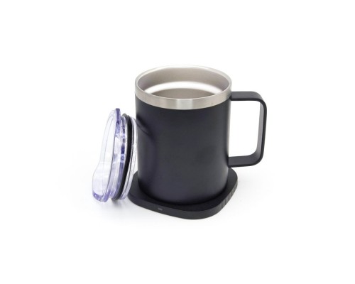 Термокружка TheGeneral з підігрівом та бездротовою зарядкою ThermoHub 15W з LED індикатором чорна (40021321-01)