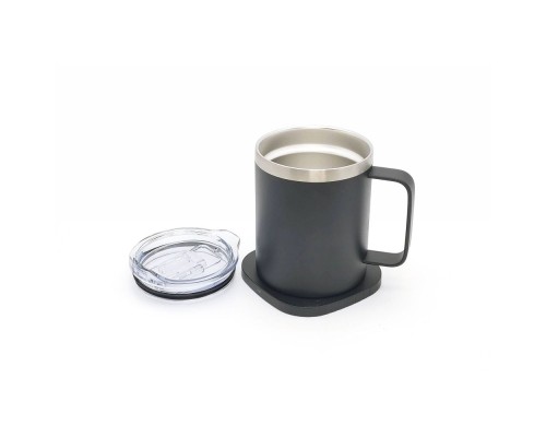 Термокружка TheGeneral з підігрівом та бездротовою зарядкою ThermoHub 15W з LED індикатором чорна (40021321-01)