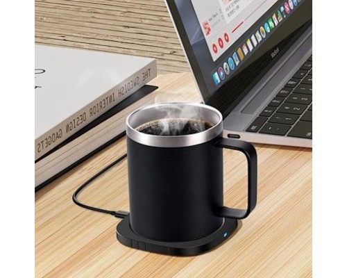 Термокружка TheGeneral з підігрівом та бездротовою зарядкою ThermoHub 15W з LED індикатором чорна (40021321-01)