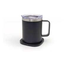 Термокружка TheGeneral з підігрівом та бездротовою зарядкою ThermoHub 15W з LED індикатором чорна (40021321-01)
