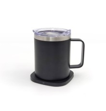 Термокружка TheGeneral з підігрівом та бездротовою зарядкою ThermoHub 15W з LED індикатором чорна (40021321-01)