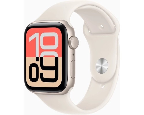Смарт-годинник Apple Watch SE 3 GPS 44mm Starlight Aluminium Case with Starlight Sport Band - M/L (MEHJ4RK/A)