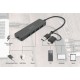 Концентратор Digitus USB-C + USB-A to 4xUSB-A 0.2m black (DA-70235)