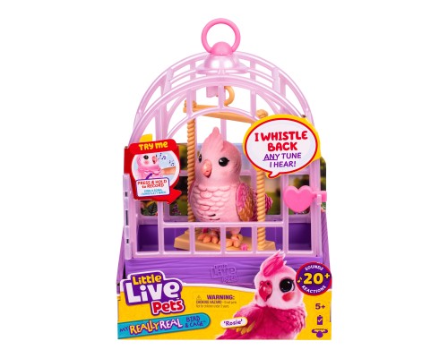 Інтерактивна іграшка Little Live Pets Папужка какаду Розі в клітці (26692)