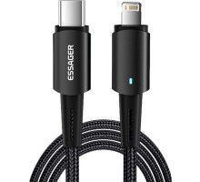 Дата кабель USB-C to Lightning 2.0m 20W black Essager (EXCTL-CGA01)