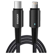 Дата кабель USB-C to Lightning 2.0m 20W black Essager (EXCTL-CGA01)