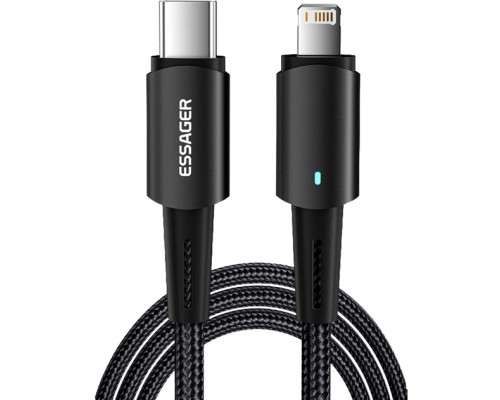 Дата кабель USB-C to Lightning 2.0m 20W black Essager (EXCTL-CGA01)