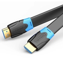 Кабель мультимедійний Flat HDMI Cable 2M Black VENTION (AAKBH)