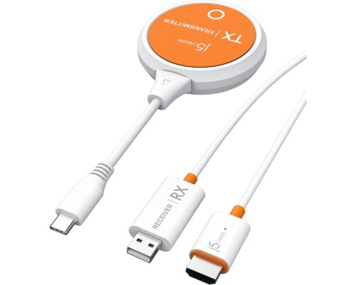 Адаптер ScreenCast Full HD WI-FI 15m USB-C to HDMI Miracast/AirPlay/Chromecast J5create (JVAW62-N)