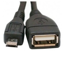 Дата кабель OTG USB 2.0 AF to Micro 5P 0.1m Atcom (3792)