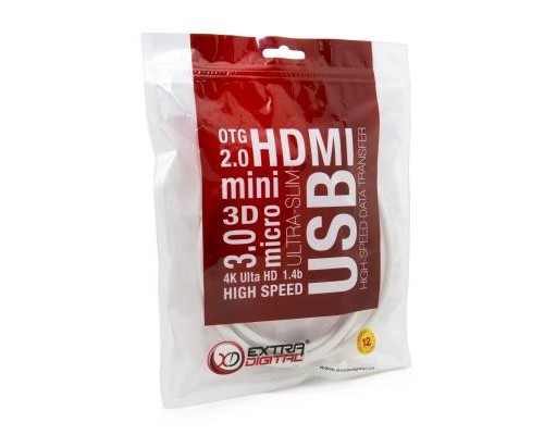 Кабель мультимедійний DisplayPort to HDMI 2.0m Extradigital (KBD1669) Кабель мультимедійний DisplayPort to HDMI 2.0m Extradigital (KBD1669)