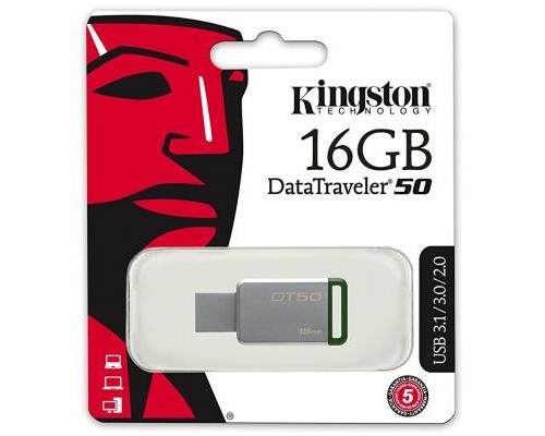 USB флеш накопичувач Kingston 16GB DT50 USB 3.1 (DT50/16GB) 