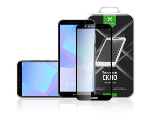 Скло захисне Vinga для Huawei Y7 Prime 2018 (Black) (VTPGS-Y7P2018)