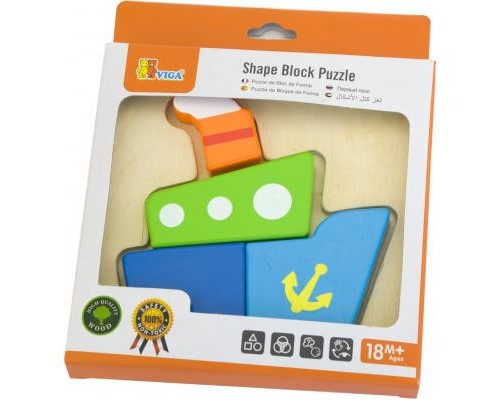 Розвиваюча іграшка Viga Toys Човник Міні-пазл (50171)